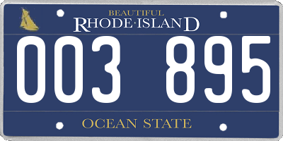 RI license plate 003895