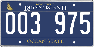 RI license plate 003975