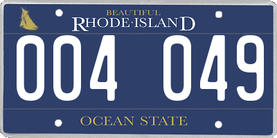 RI license plate 004049