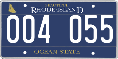 RI license plate 004055
