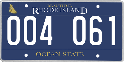 RI license plate 004061