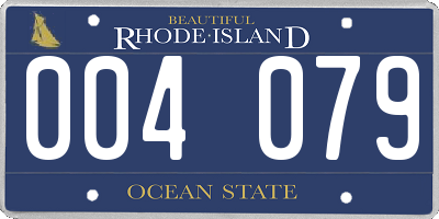 RI license plate 004079