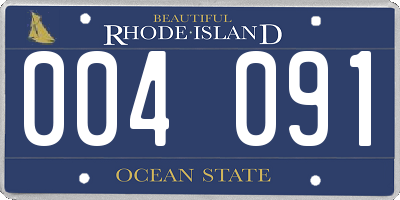 RI license plate 004091