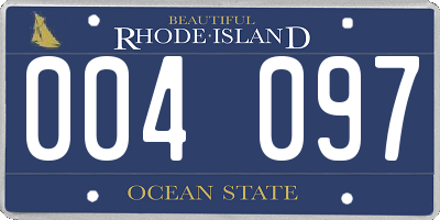 RI license plate 004097