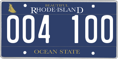 RI license plate 004100