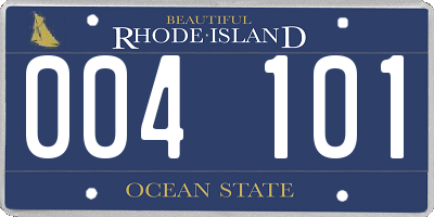 RI license plate 004101