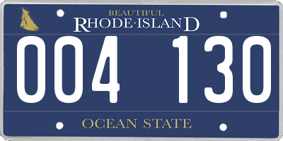 RI license plate 004130