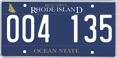 RI license plate 004135