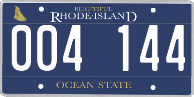 RI license plate 004144
