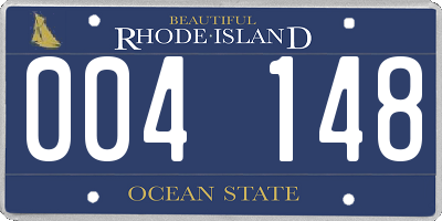 RI license plate 004148