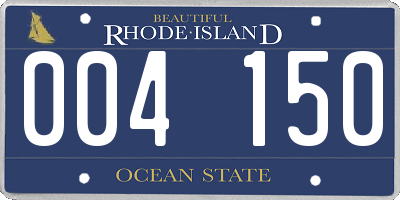 RI license plate 004150