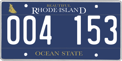 RI license plate 004153