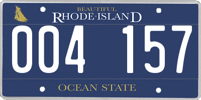 RI license plate 004157