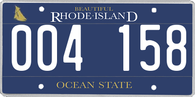 RI license plate 004158