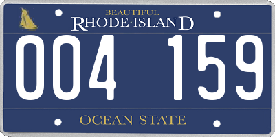 RI license plate 004159