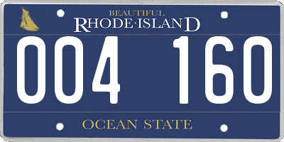 RI license plate 004160