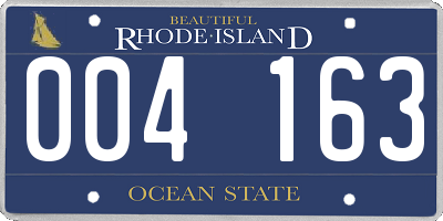 RI license plate 004163