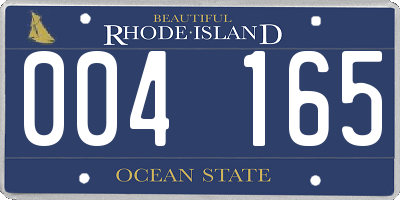 RI license plate 004165