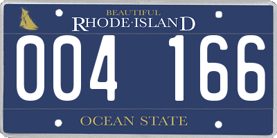 RI license plate 004166