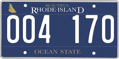 RI license plate 004170