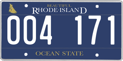 RI license plate 004171