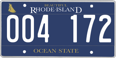 RI license plate 004172