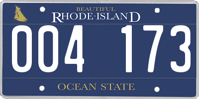 RI license plate 004173