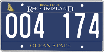 RI license plate 004174