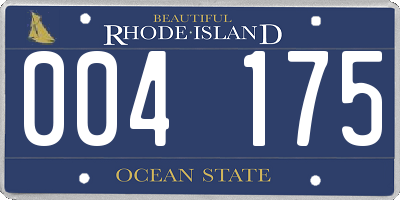RI license plate 004175