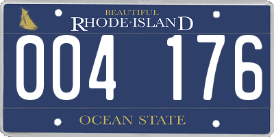 RI license plate 004176