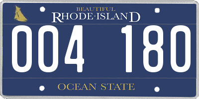 RI license plate 004180