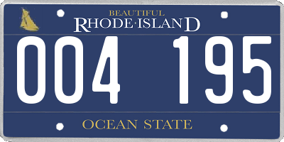 RI license plate 004195