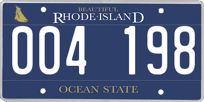 RI license plate 004198