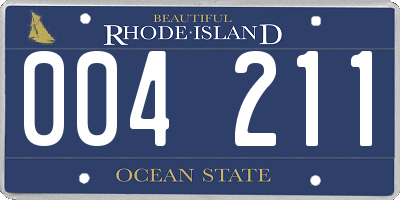 RI license plate 004211