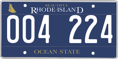 RI license plate 004224