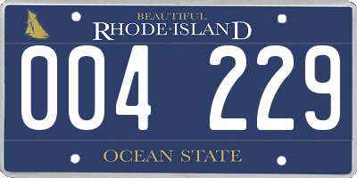 RI license plate 004229