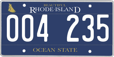 RI license plate 004235