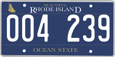 RI license plate 004239