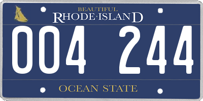 RI license plate 004244