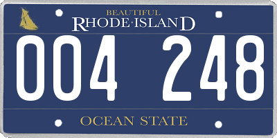 RI license plate 004248