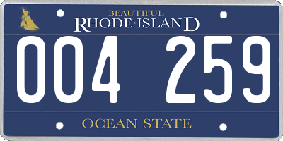 RI license plate 004259