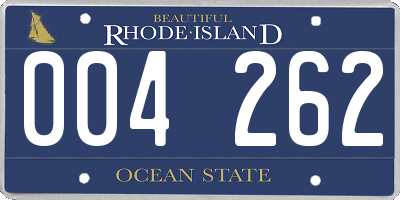 RI license plate 004262