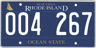 RI license plate 004267