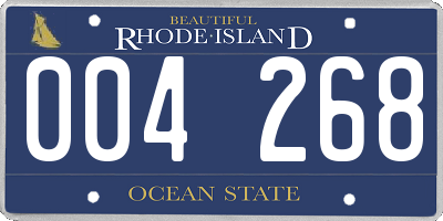 RI license plate 004268