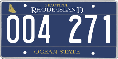 RI license plate 004271