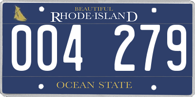 RI license plate 004279