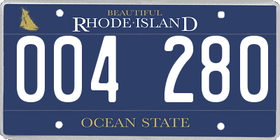 RI license plate 004280