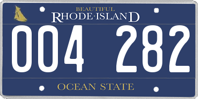 RI license plate 004282