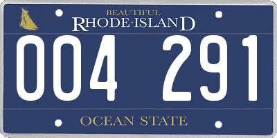 RI license plate 004291