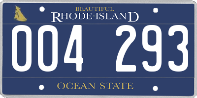 RI license plate 004293